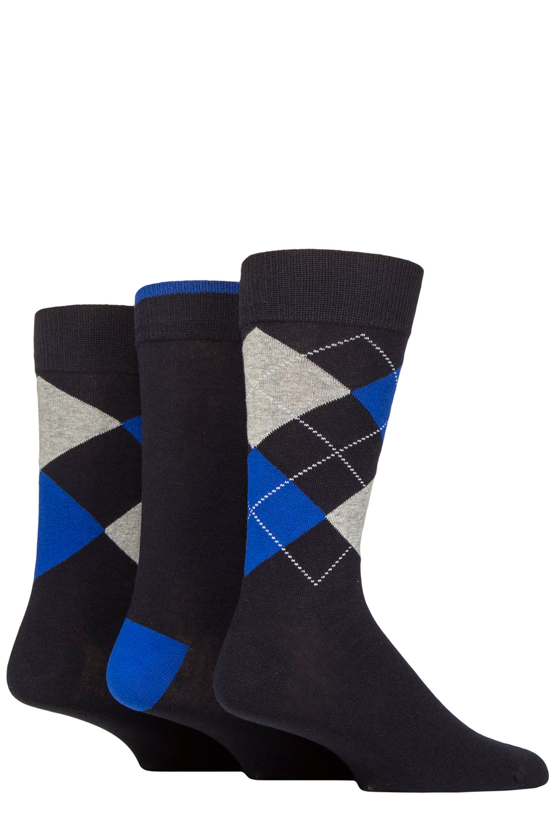 Glenmuir 1891 diamond mix 3 pack blue