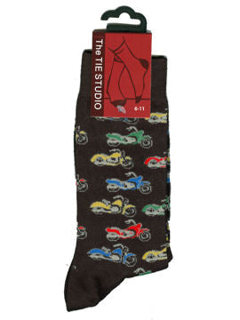 Tie Studio Motorcycles Colourful Novelty Socks