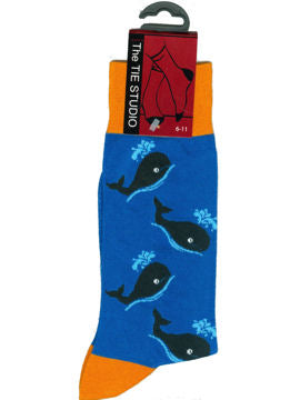 Tie Studio Whales Novelty Socks
