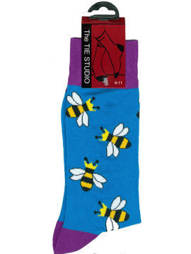 Tie Studio Bees Novelty Socks