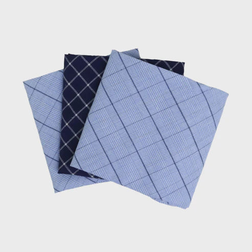Sophos Handkerchiefs Light Blue/Blue Check 3 Pack