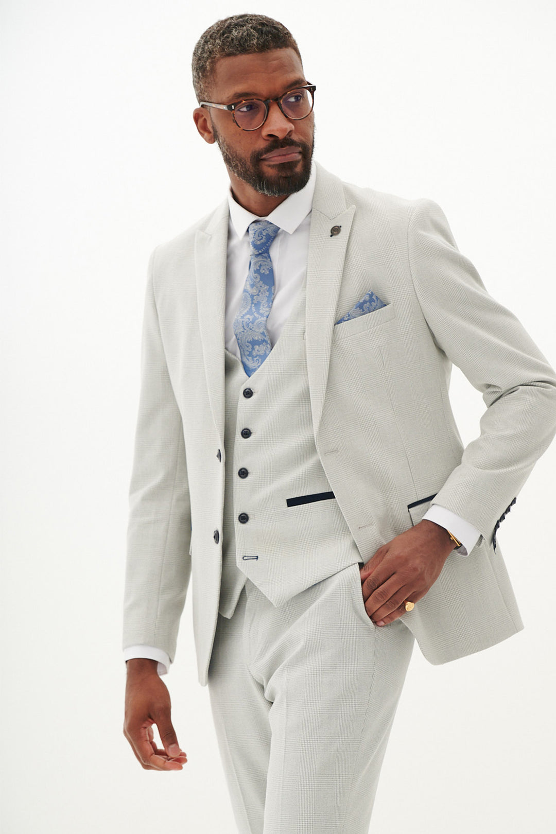 Marc Darcy Bromley Stone 3 Piece Suit