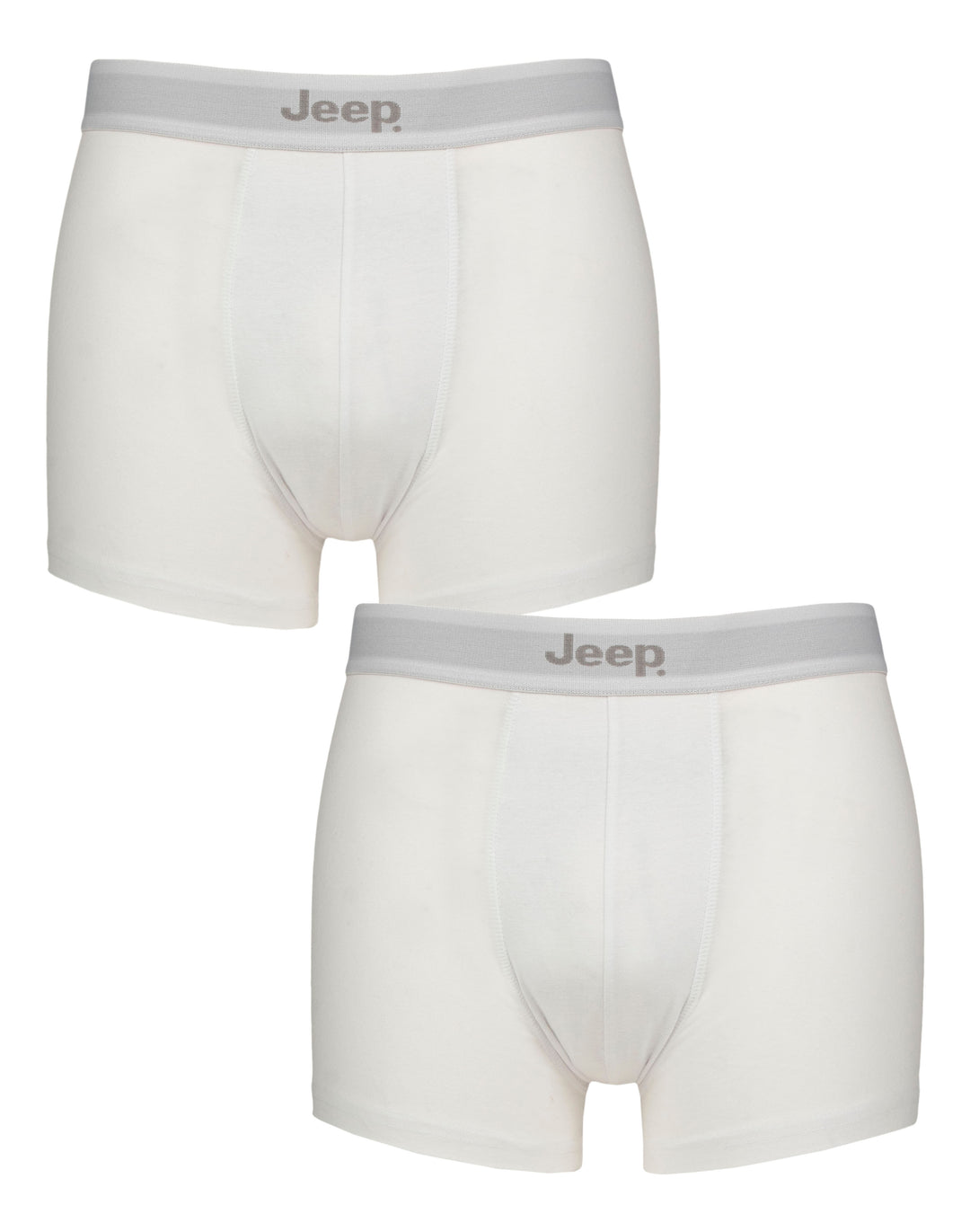 Jeep Fitted Cotton Trunks - white Underwear- Pack of two