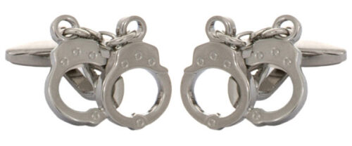 Handcuff Rhodium Plated Cufflinks