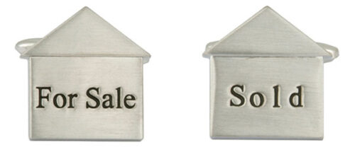 For Sale/Sold Rhodium Plated Cufflinks