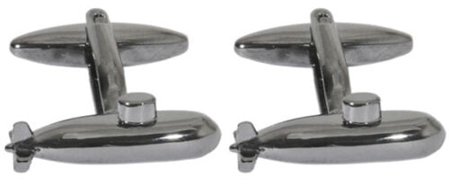 Submarine Gun Metal Plated Cufflinks