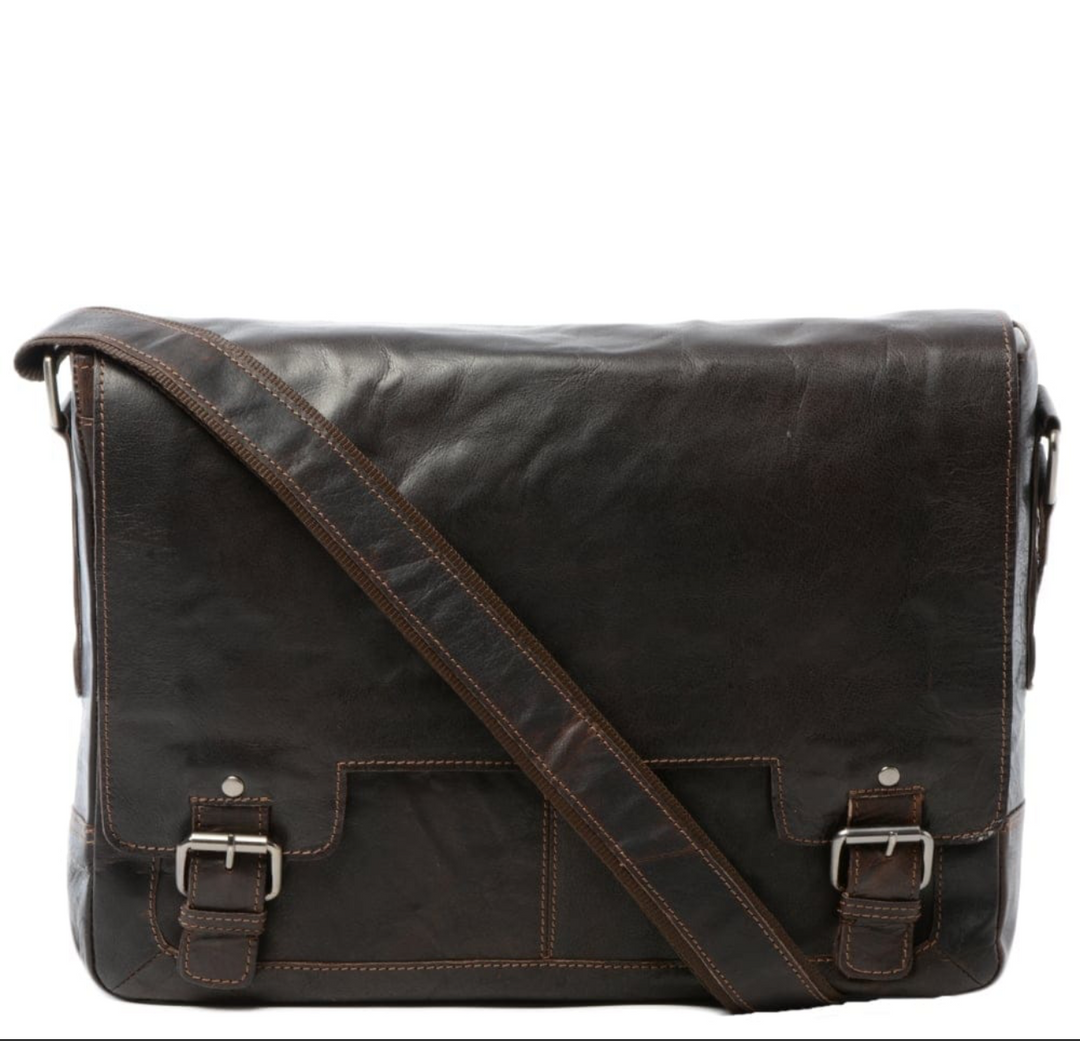 Ashwood Leather Messenger 8343 Brown