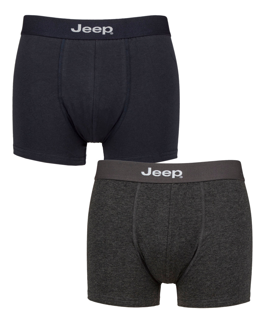 Jeep Fitted Cotton Trunks- Navy & Charcoal Underwear- Pack of two