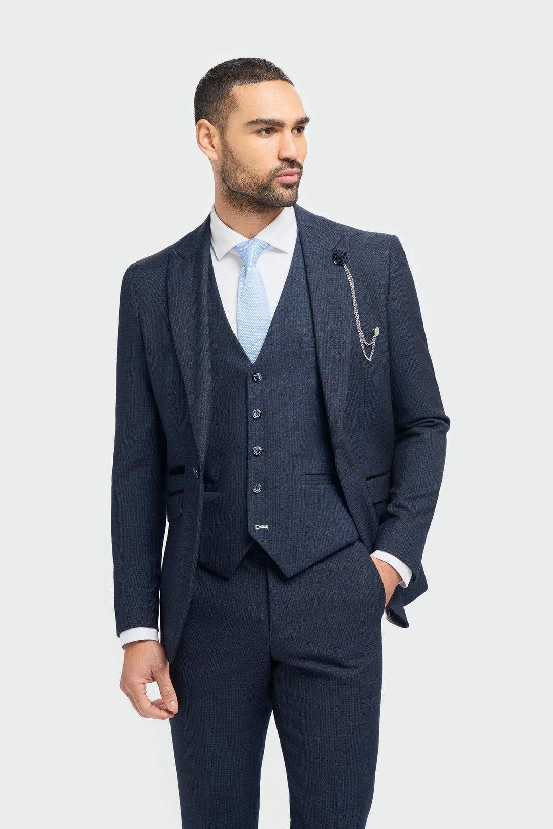 House of Cavani Caridi 3 Piece Suit Navy