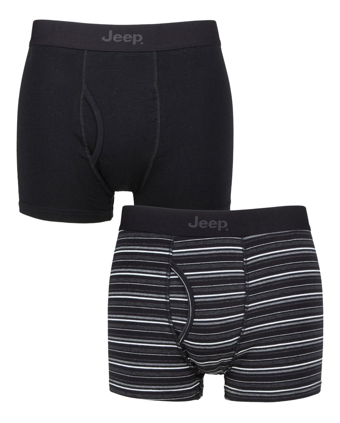 Jeep Fitted Cotton Keyhole Trunks -Underwear- Pack of two