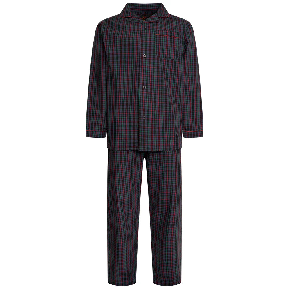 Forge original long sleeve pyjama set - navy checked