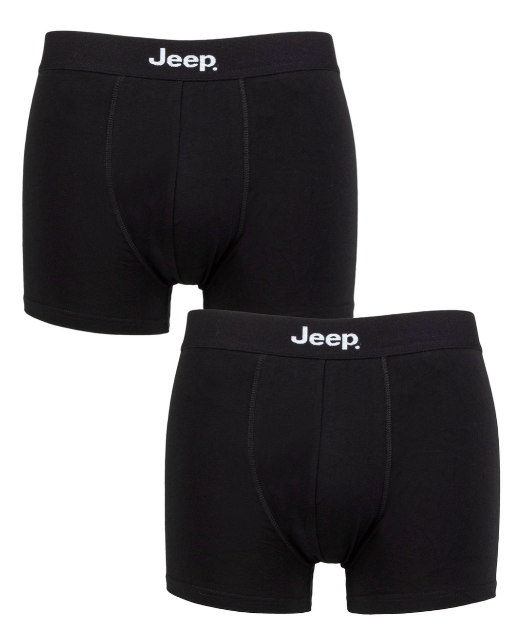 Jeep Fitted Cotton Trunks - Black Underwear- Pack of two