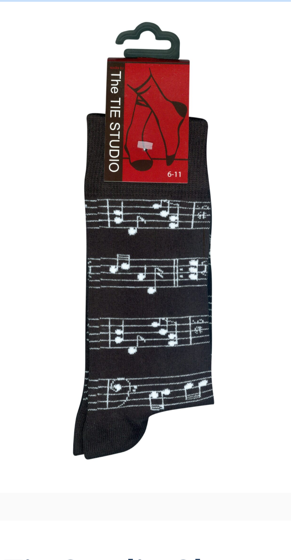 Tie Studio Music script Novelty Socks