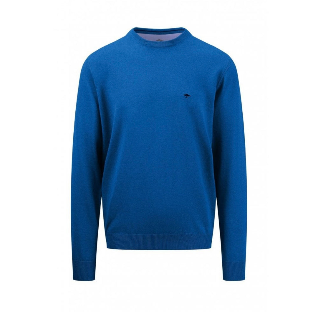 Fynch-Hatton Crew Neck Vibrant Blue Jumper