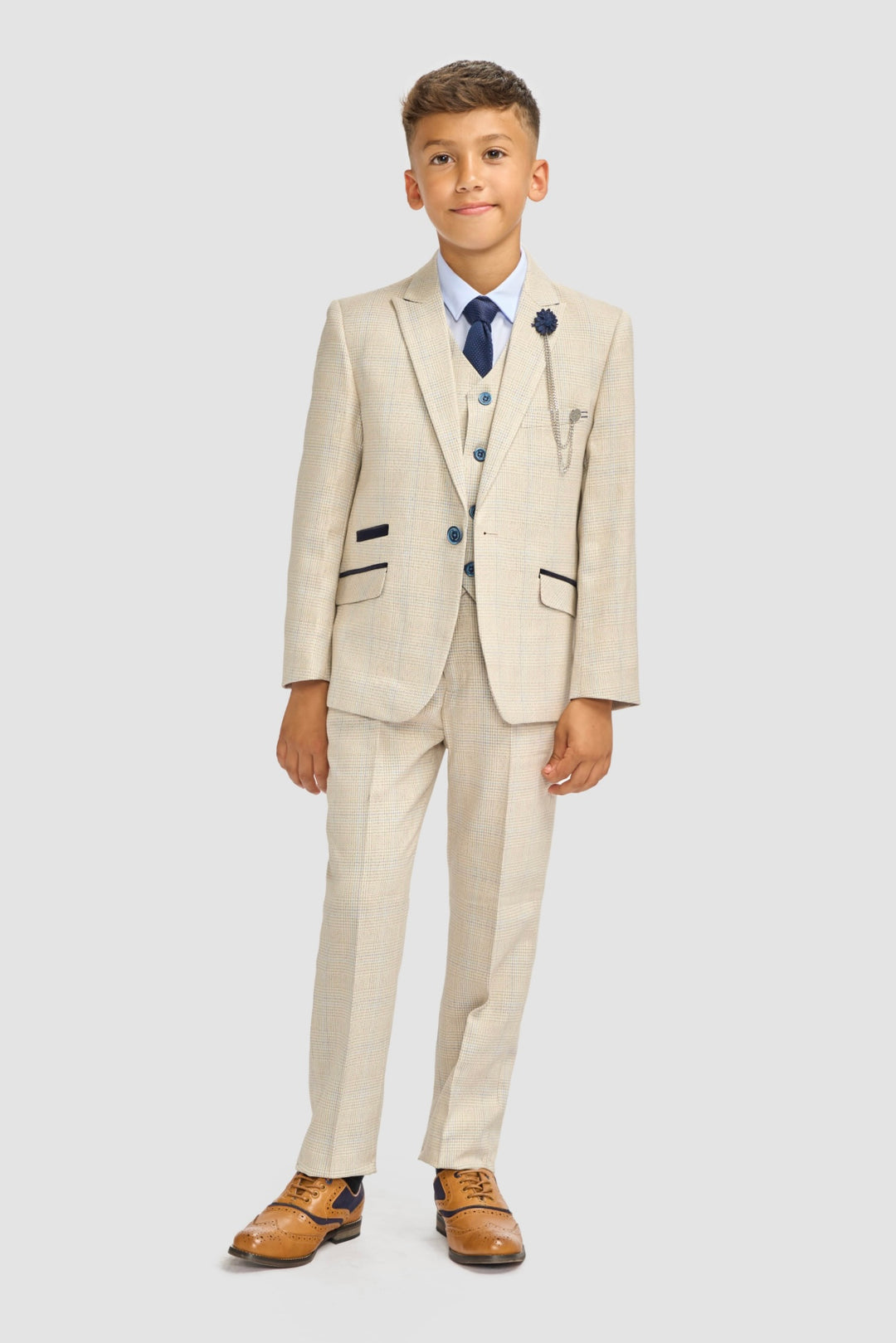 Cavani Caridi Suit Boys Beige