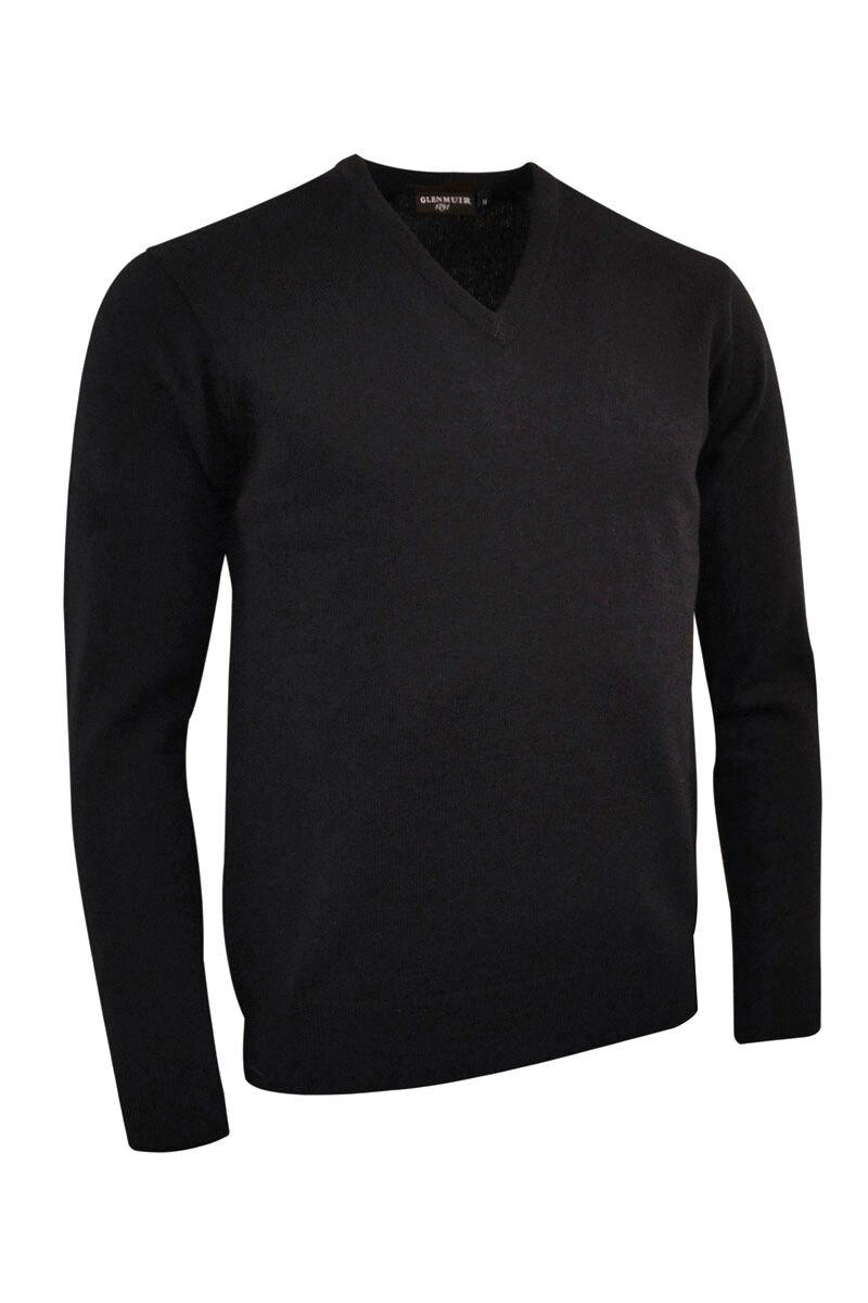 Glenmuir Lambswool V-Neck Black