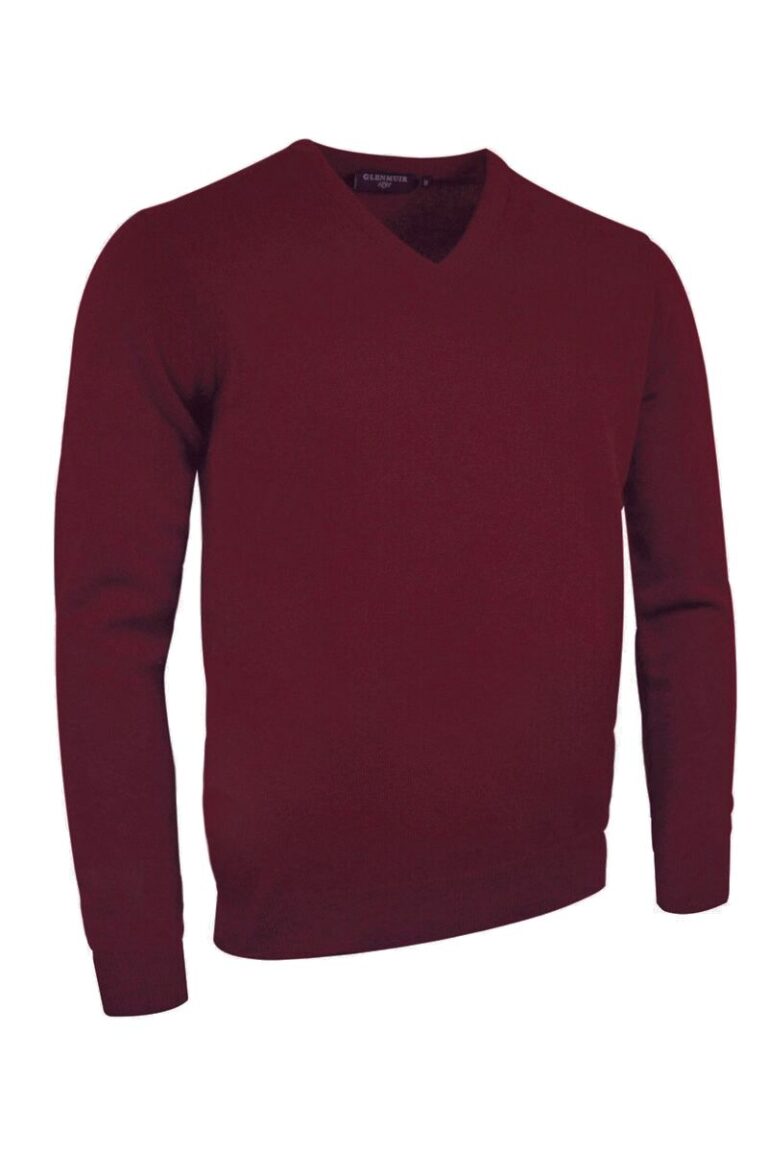 Glenmuir Lambswool V-Neck Bordeaux
