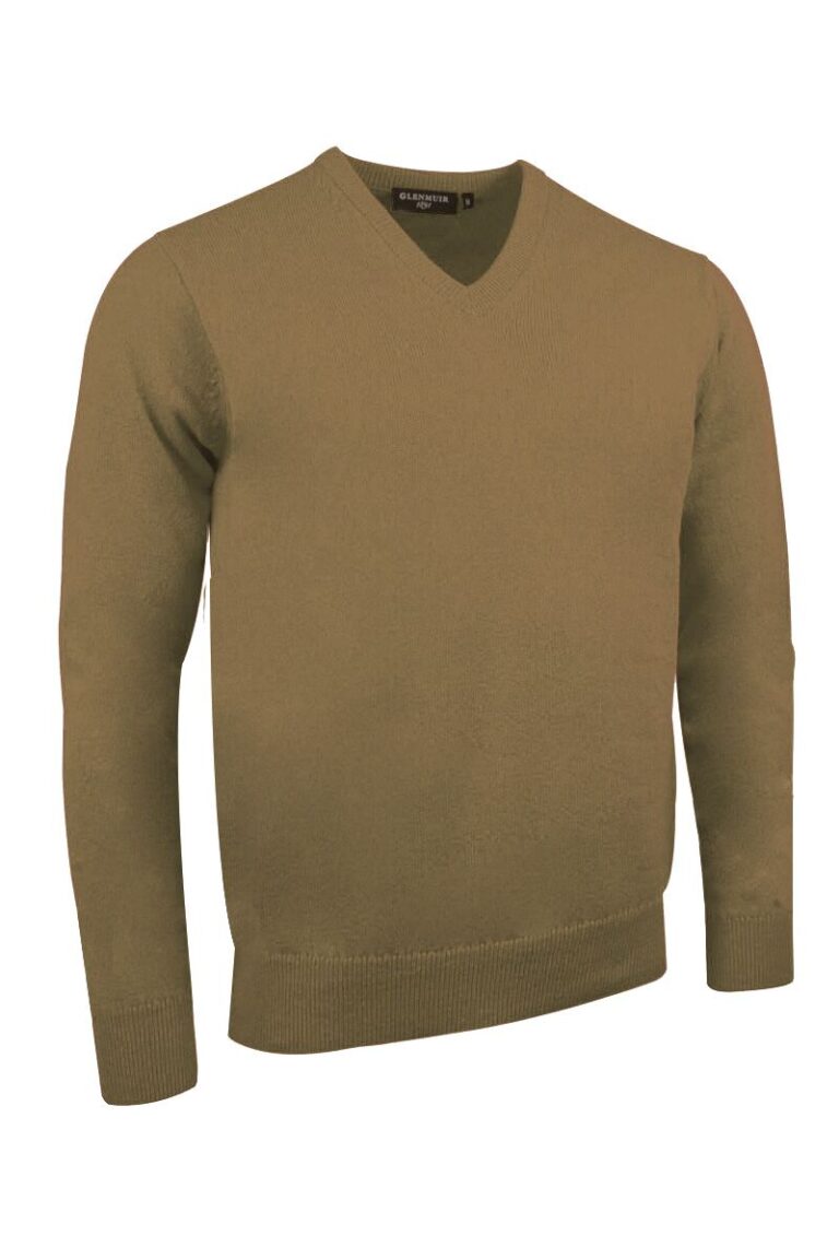 Glenmuir Lambswool V-Neck Driftwood