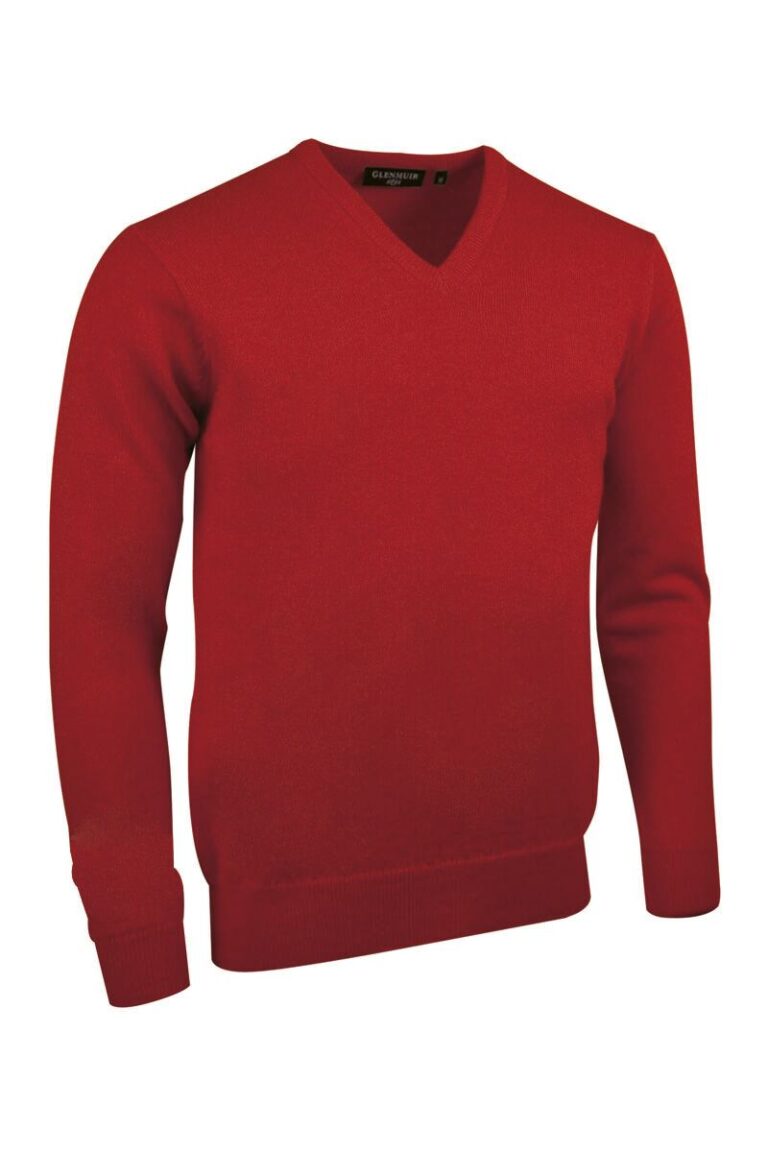 Glenmuir Lambswool V-Neck Garnet