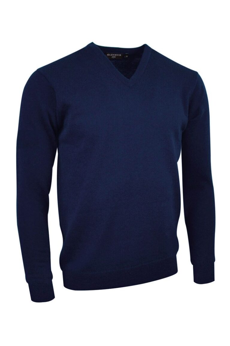 Glenmuir Lambswool V-Neck Navy
