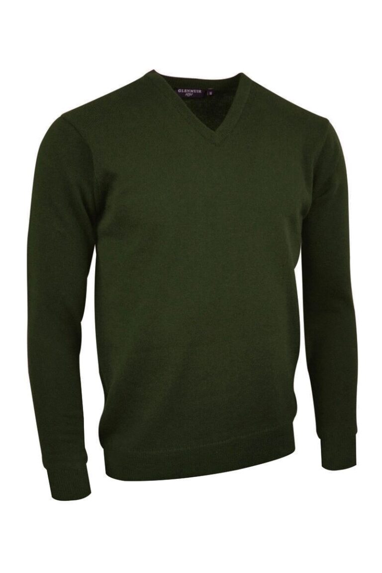 Glenmuir Lambswool V-Neck Seaweed