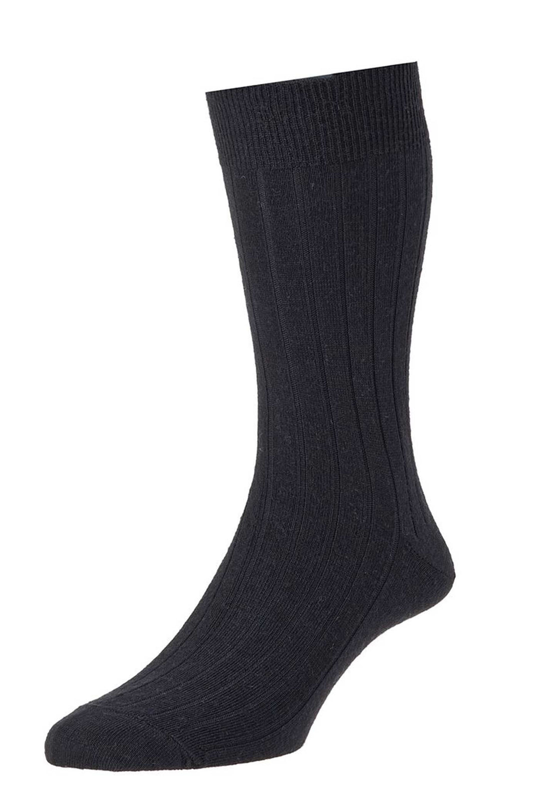 Executive Rib Sock Black 2 Pack