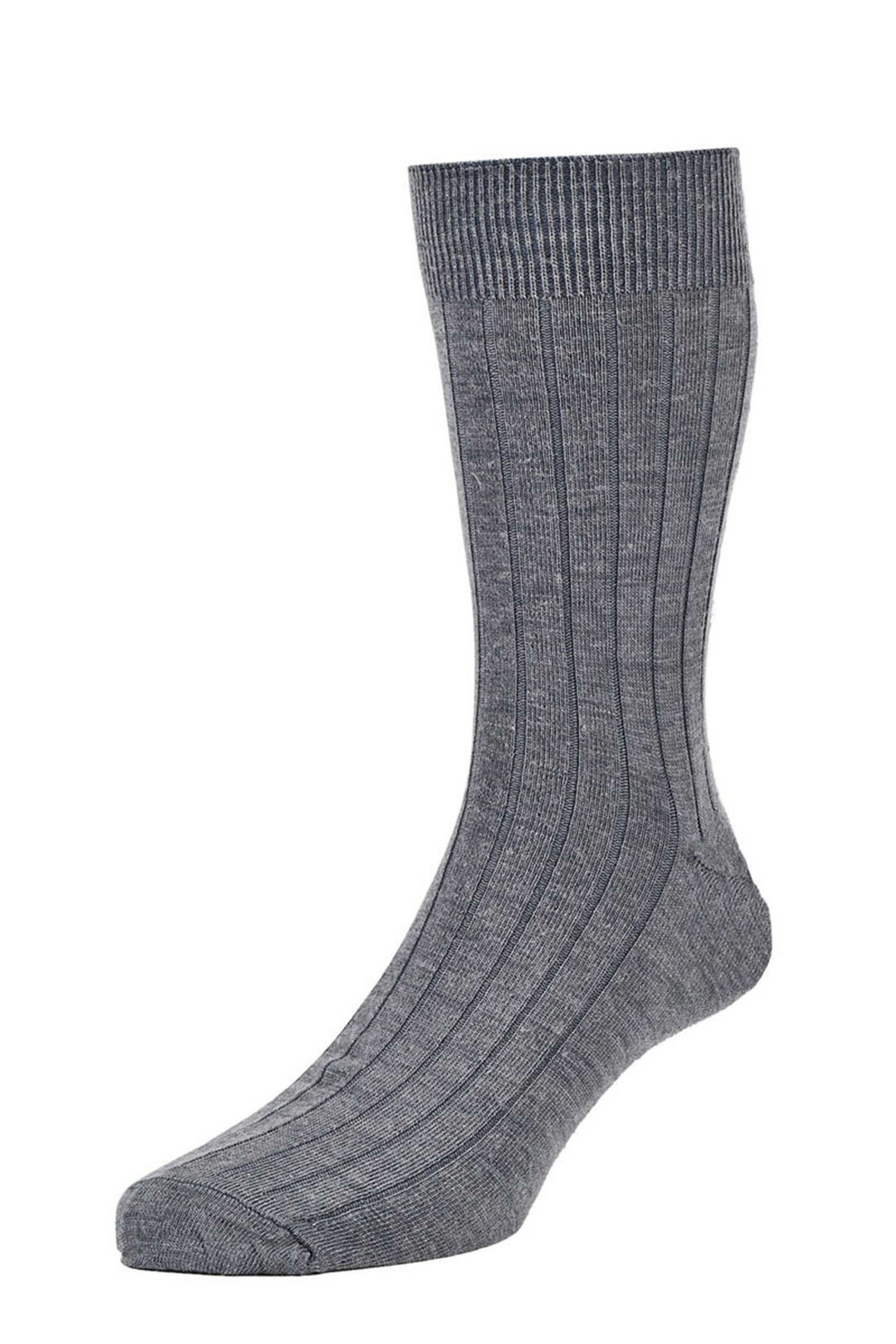 Executive Rib Sock Mid Grey 2 Pack