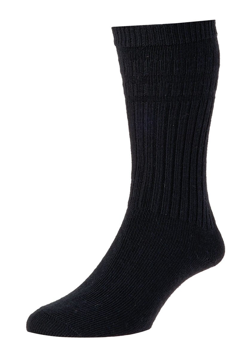 HJ Softop Thermal Black Wool Socks 6-11- HJ95