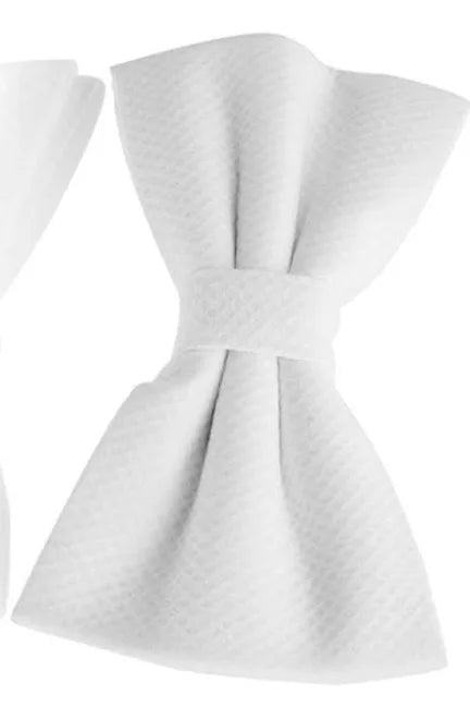 L A Smith White Bow Tie