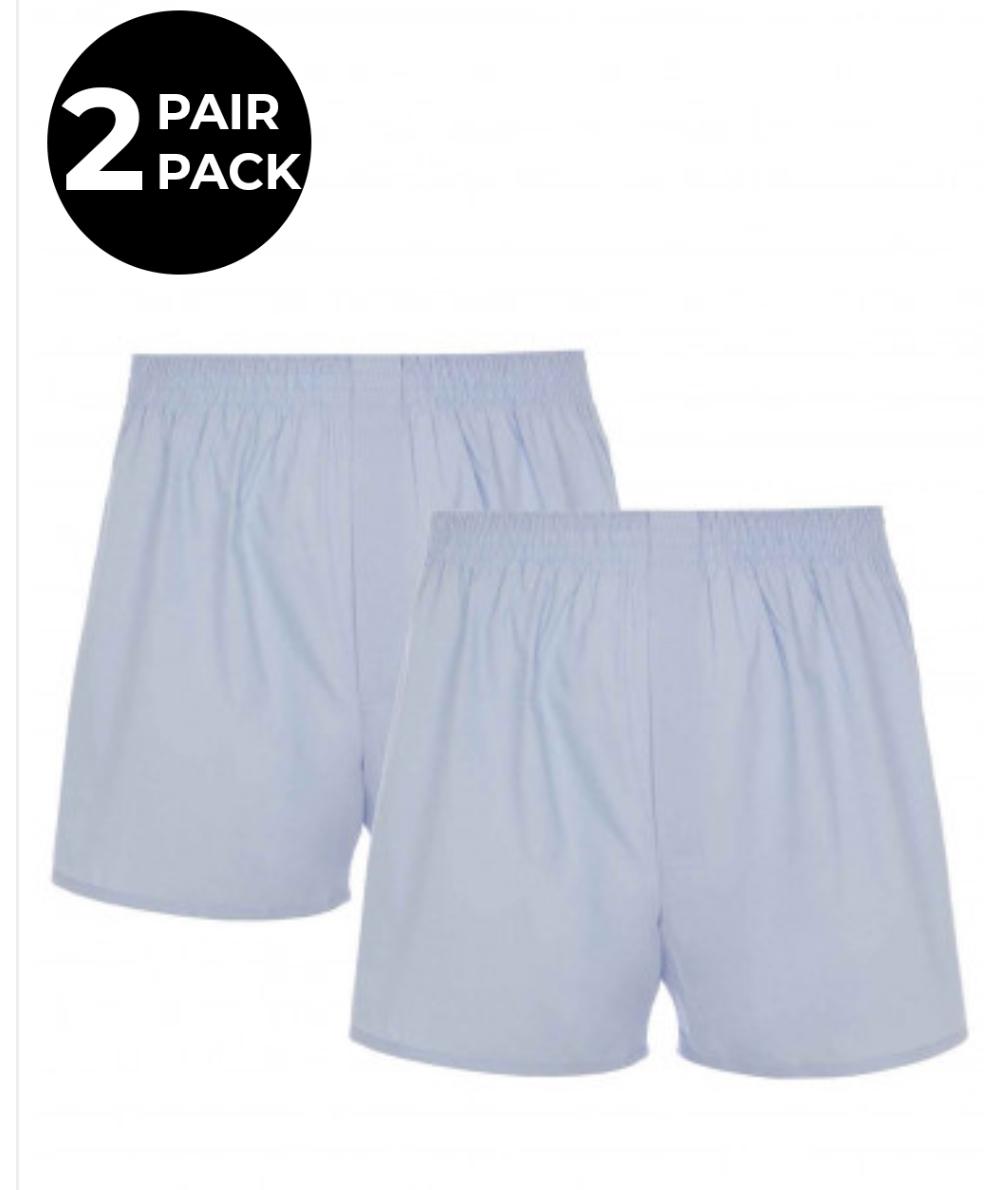 HJ Woven Boxers. Blue Underwear- Pack of two