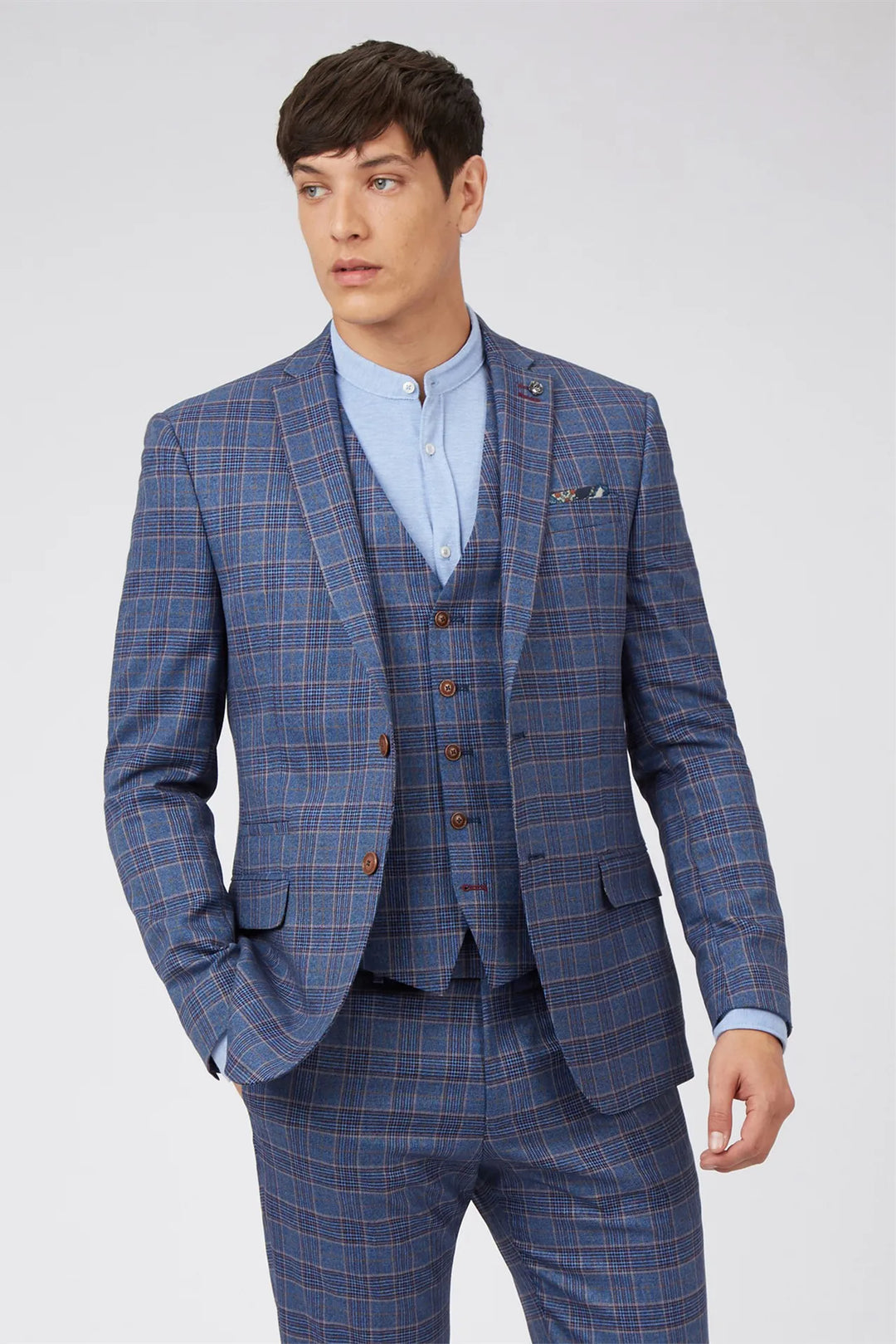 Antique Rogue Blue Check Suit Jacket