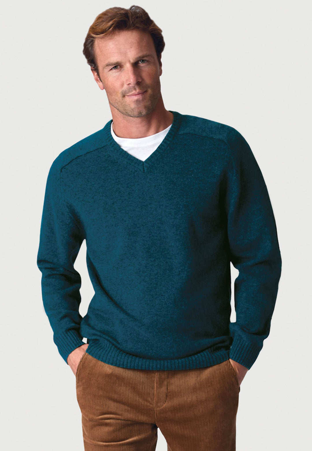 Brook Taverner Barton V-Neck Petrol