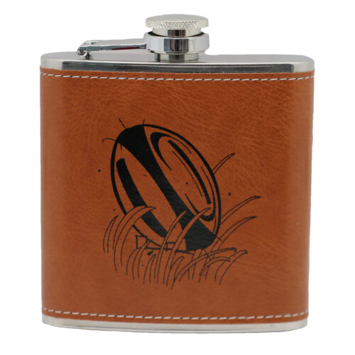 Rugby Ball Hip Flask 6oz