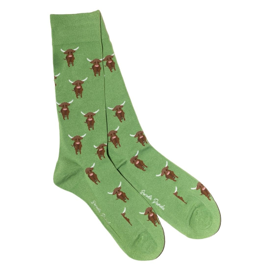 Swole Panda Highland Cow Bamboo Socks