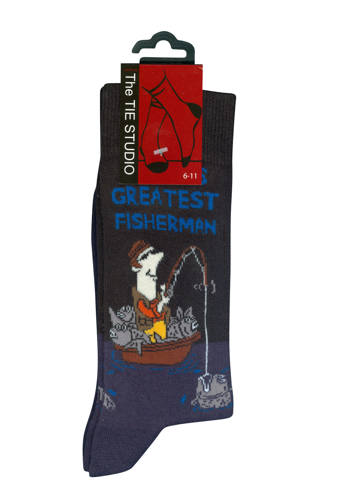 Tie Studio Worlds Greatest Fisherman Novelty Socks