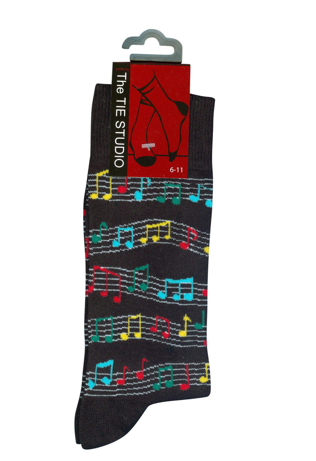 Tie Studio Colourful Music Notes Novelty Socks