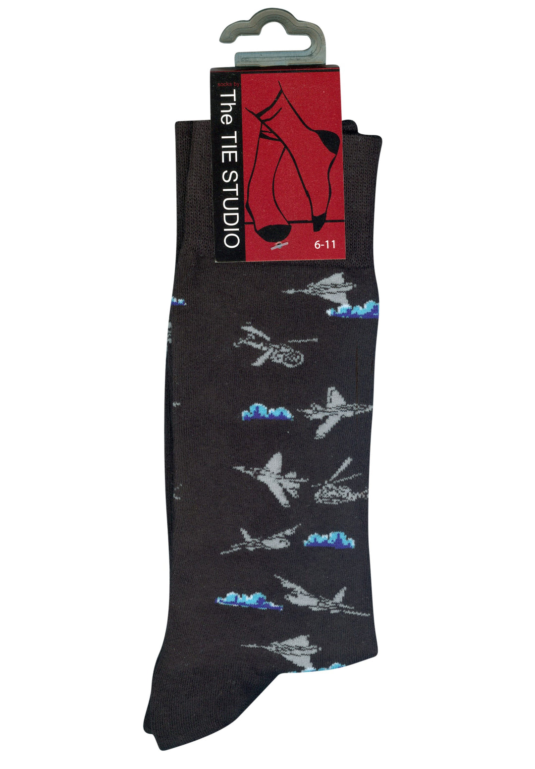 Tie Studio Helicopter and Fighter Planes Novelty Socks