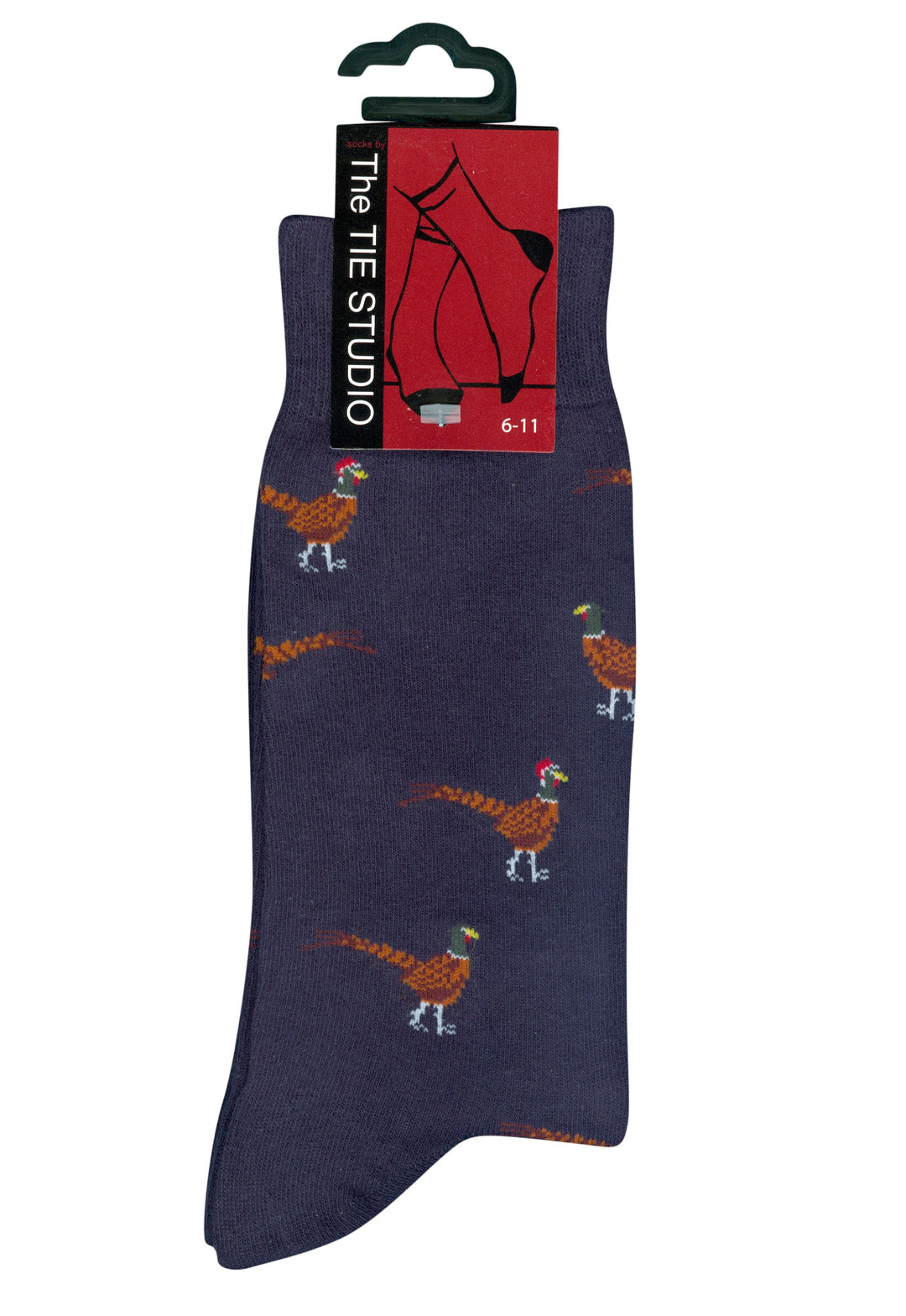 Tie Studio Pheasants Navy Novelty Socks