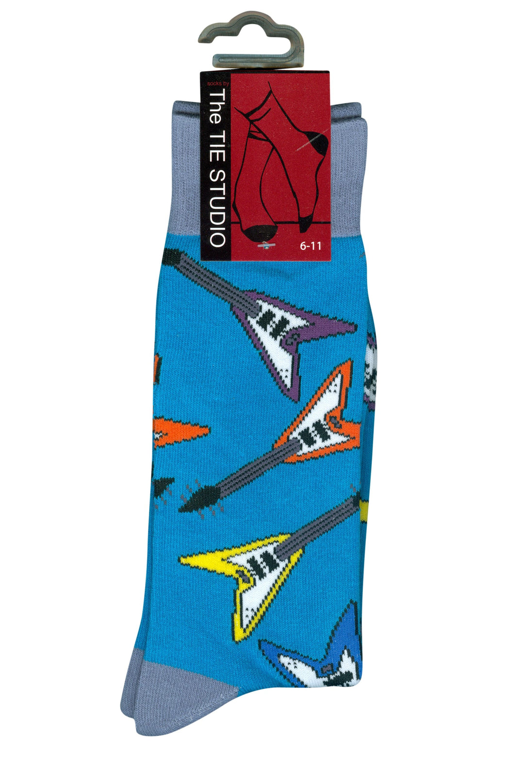 Tie Studio Wacky Guitars Novelty Socks