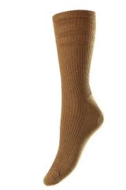 HJ Hall Softop Wool Sock Camel 4-7