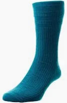 HJ Hall Softop Wool Sock Petrol
