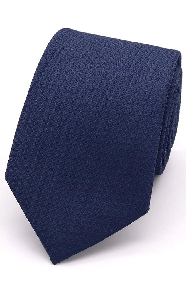 Texture Plain Navy Tie