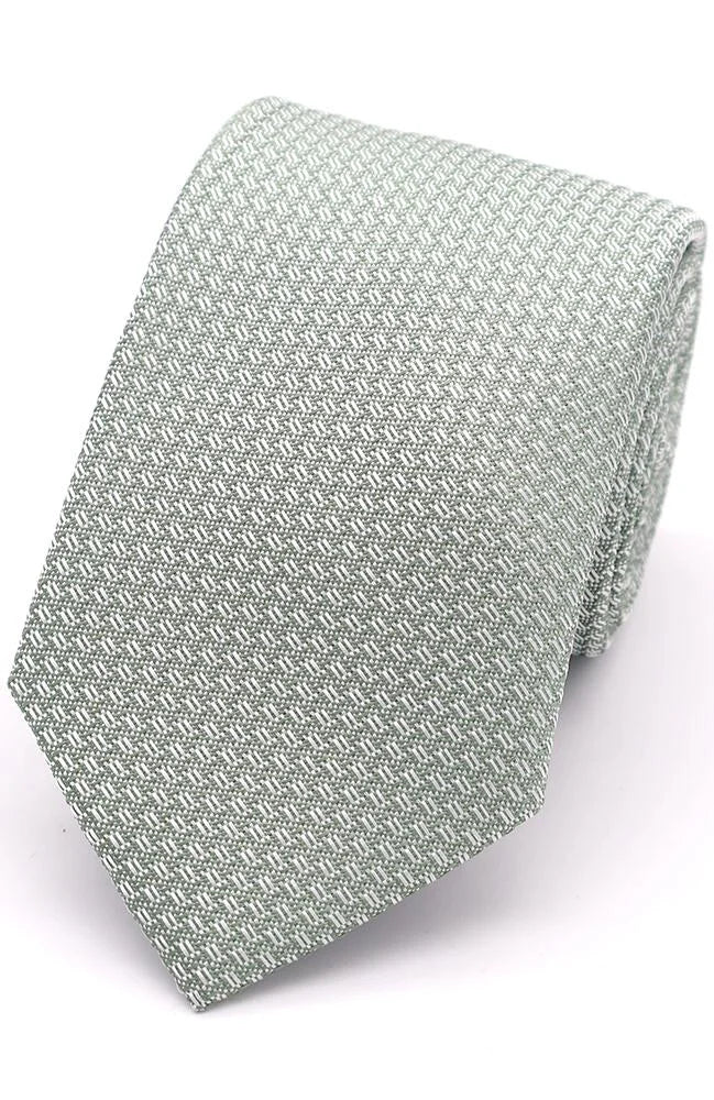 Plain textured Tie Sage