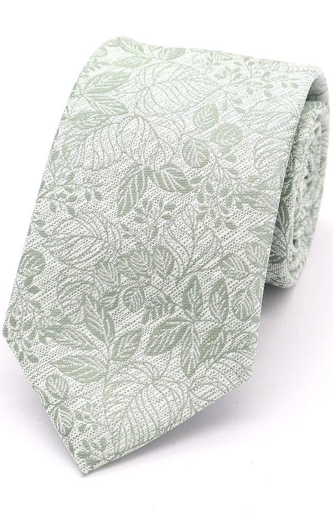 Textured Floral Tie Sage
