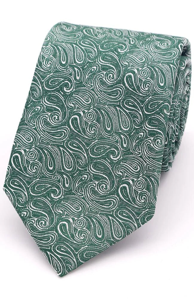 Paisley Tie Bottle Green