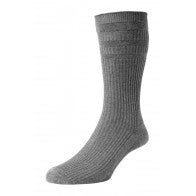 HJ Hall Softop Wool Sock mid grey