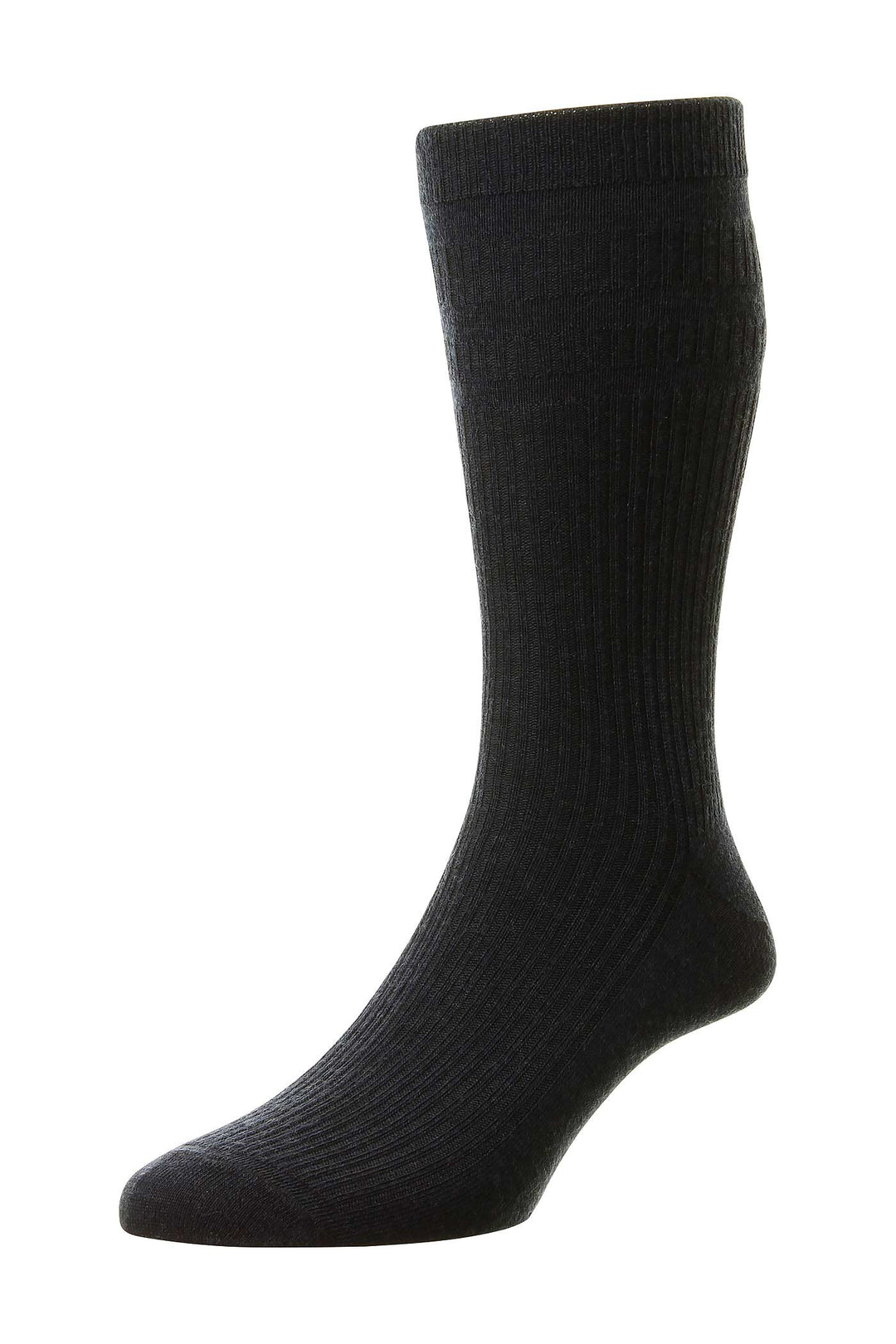 HJ Hall Softop Wool Sock Black 4-7