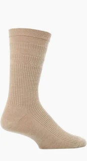 HJ Hall Softop Wool Sock Oatmeal