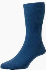 HJ Hall Softop Wool Sock French Navy