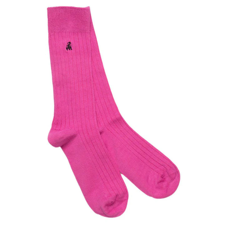 Swole Panda Rich Pink Bamboo Socks